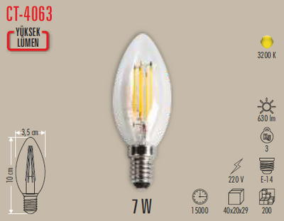 CT-4063 Led Ampul 7w