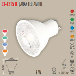 CT-4215 R Çanak Led Ampul 7w - Thumbnail