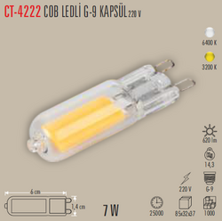 CT-4222 G-4 Kapsül Cob Led Ampul 220v 5w - Thumbnail