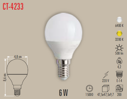 CT-4233 Led Ampul 6w - Thumbnail