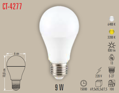 CT-4277 Led Ampul 9w