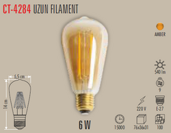 CATA - CT-4284 Uzun Fılament Rustik Ampul 6w (1)