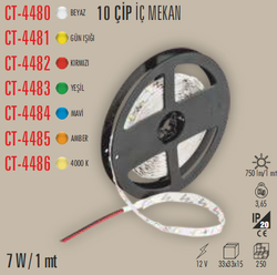 CT-4480 10 Çip İç Mekan Şerit Led 5 Metre - Thumbnail