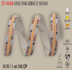 CATA - CT-4538 Gold 240 Ledli İç Mekan Şerit Led 5 Metre (1)