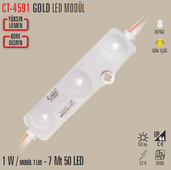 CATA - CT-4591 Gold Modül Led 12v 1w (1)