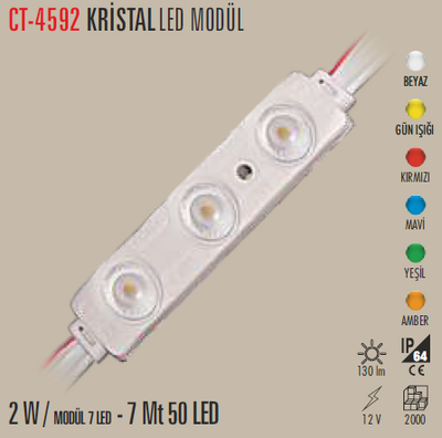 CT-4592 Kristal Modül Led 12v 2w