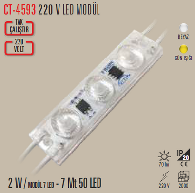 CT-4593 Modül Led 220v 2w