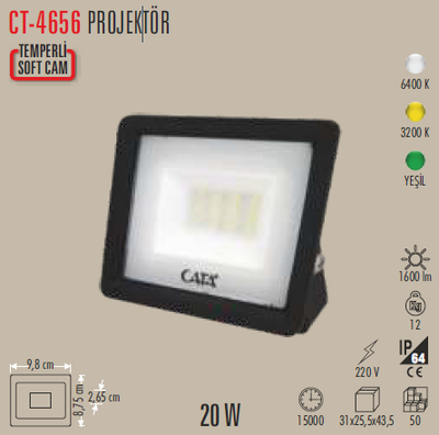 CT-4656 Led Projektör 20w