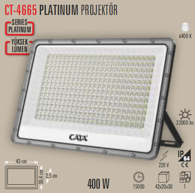 CT-4665 Platinium Led Projektör 400w