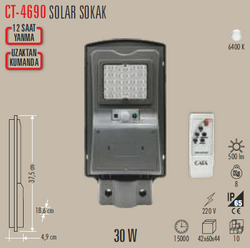 CATA - CT-4690 Solar Sokak Armatür 30w (1)