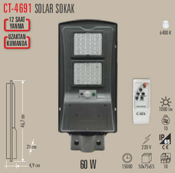 CATA - CT-4691 Solar Sokak Armatür 60w (1)