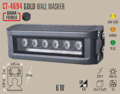 CT-4694 Gold Wallwasher 220v 6w