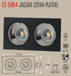 CT-5054 Jaguar 2'li Sıva Altı Armatür Boş Kasa - Thumbnail