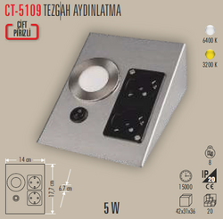 CATA - CT-5109 Tezgah Aydınlatma Led Armatür 5w (1)