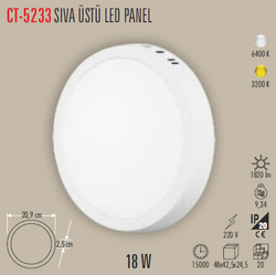 CATA - CT-5233 Sıva Üstü Led Panel 18w (1)