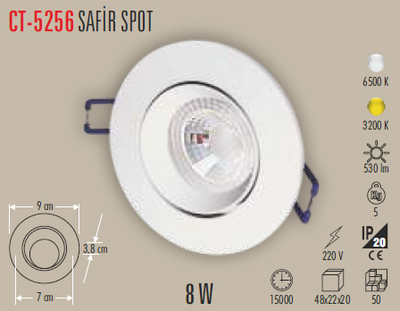 CT-5256 Safir Led Spot