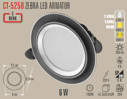 CT-5258 Zebra Led Spot - Thumbnail