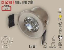 CT-5270 Yıldız Led Spot Satin - Thumbnail