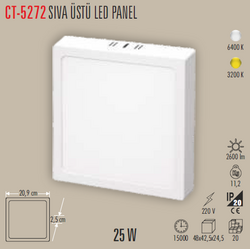 CATA - CT-5272 Sıva Üstü Led Panel 25w (1)