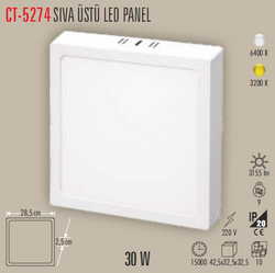 CT-5274 Sıva Üstü Led Panel 30w - Thumbnail