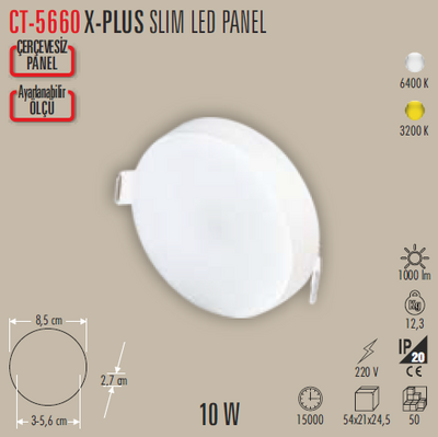 CT-5660 X-Plus Slim Led Panel 10w