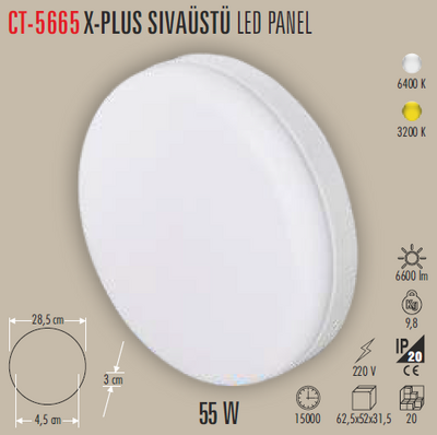 CT-5665 X-Plus Slim Led Panel 55w