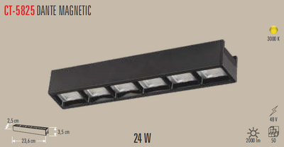 CT-5825 Dante Magnetic Ray Armatür 24w