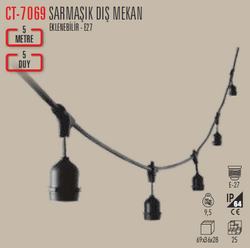 CATA - CT-7069 Sarmaşık Dış Mekan Eklenebilir E27 5m (1)