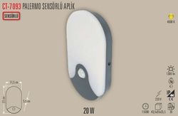 CATA - CT-7093 Palermo Sensörlü Led Aplik 20w (1)
