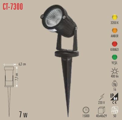 CT-7300 / BAHÇE / ÇİM ARMATÜR / 7W