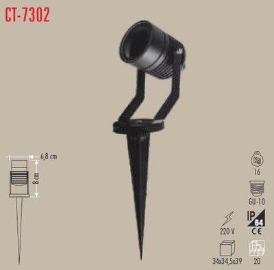 CT-7302 / BAHÇE / ÇİM ARMATÜR / GU-10