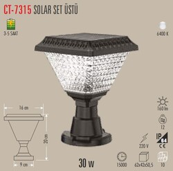 CATA - CT-7315 Solar Bahçe Set Üstü Armatür 30w (1)