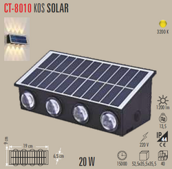 CT-8010 Kos Solar Led Duvar Aplik 20w - Thumbnail