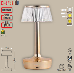 CATA - CT-8434 Rio Ledli Şarjlı Masa Lambası (1)