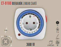 CT-9180 Mekanıik Zaman Saati 3680w - Thumbnail