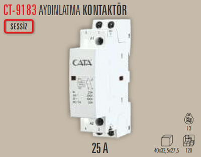 CT-9183 Aydınlatma Kontaktör 25a