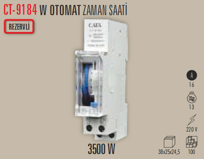 CT-9184 W Otomat Zaman Saati 3500w