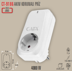 CATA - CT-9186 Akım Korumalı Priz (1)