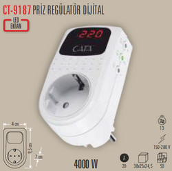 CT-9187 Priz Regülatör Dijital - Thumbnail