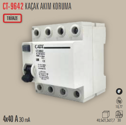 CT-9642 Trifaze Kaçak Akım Rolesi 4x40a 30Ma - Thumbnail