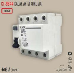 CATA - CT-9644 Trifaze Kaçak Akım Rolesi 4x63a 30Ma (1)