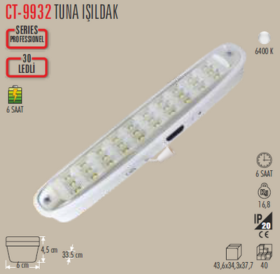 CT-9932 Tuna Işıldak 30 Ledli