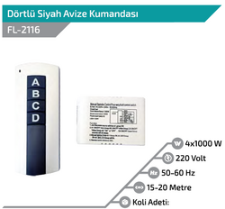 FORLİFE - FL-2116 Dörtlü Siyah Avize Kumandası (1)