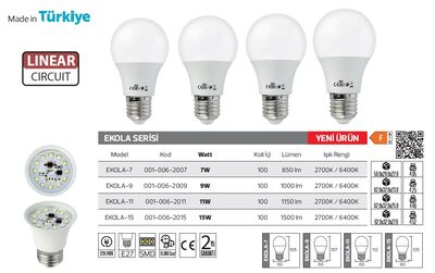 Ekola-11-001-006-2011 Led Ampül 11 Watt 