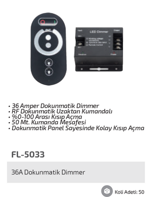 FL-5033 36A Dokunmatik DİMMER Kumanda