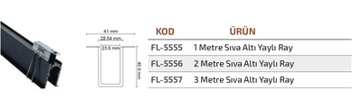 FL-5555 1 Metre Sıva Altı Yaylı Magnet Ray