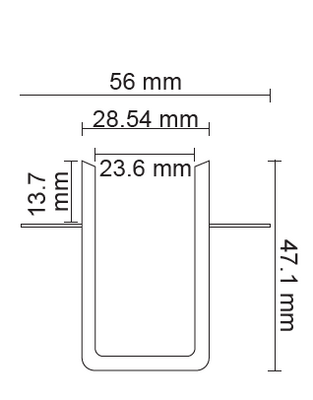FL-6641 1 Metre Trimless Sıva Altı Magnet Ray