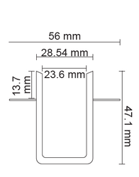 FL-6642 2 Metre Trimless Sıva Altı Magnet Ray - Thumbnail