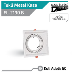 FL-2190 B Hareketli Tek Giriş Metal Beyaz Kasa - Thumbnail