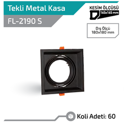 FL-2190 S Hareketli Tek Giriş Metal Siyah Kasa - Thumbnail